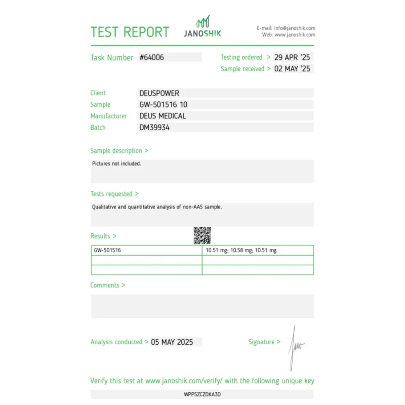 Kardaryna 10mg 50 tabletek (Cardarine, GW-501516)